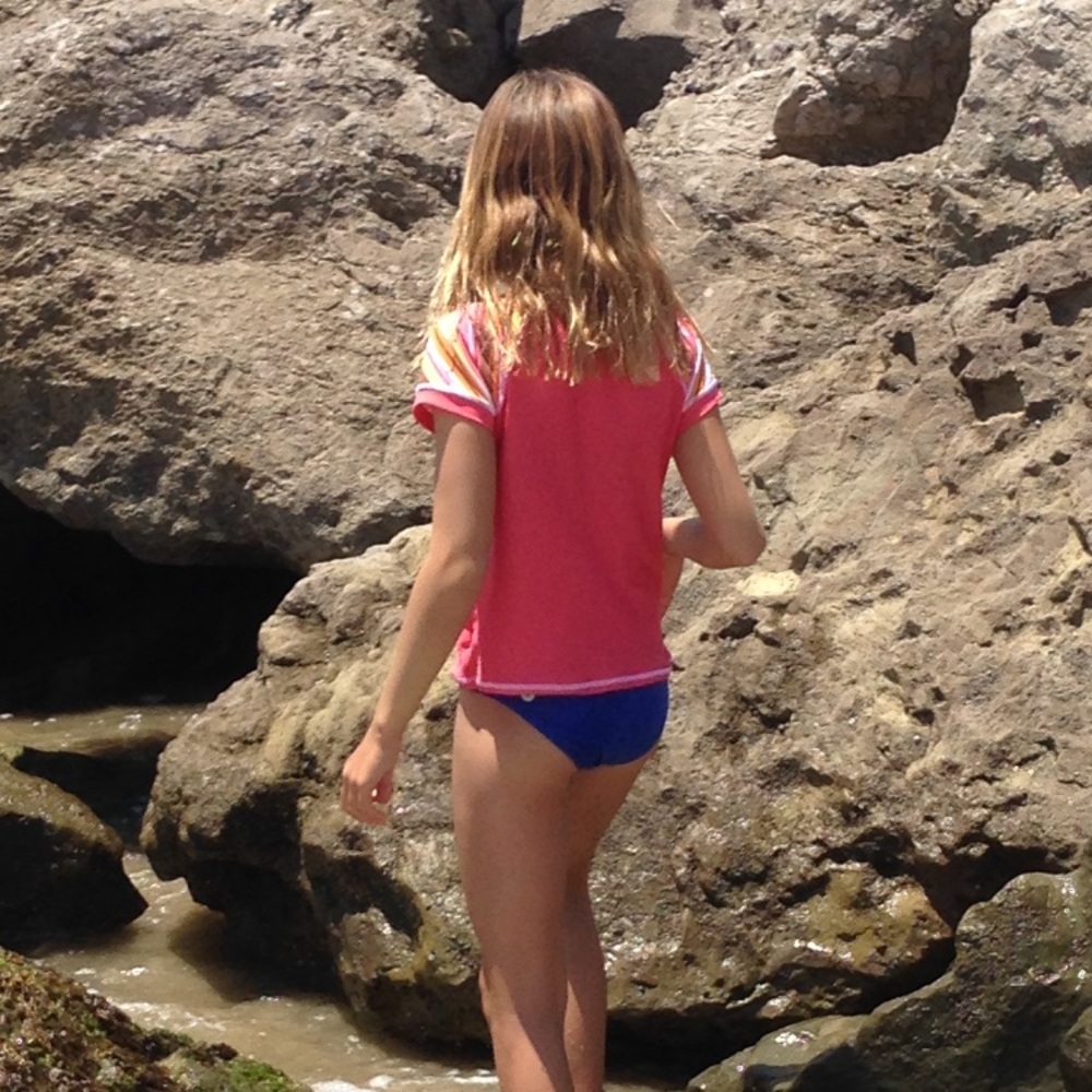 Orange/Striped Kids Rash Guard - Picture 6 of 8